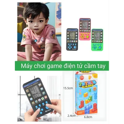 Máy chơi game xếp hình, tetris game, đồ chơi cho bé tránh xa điện thoại