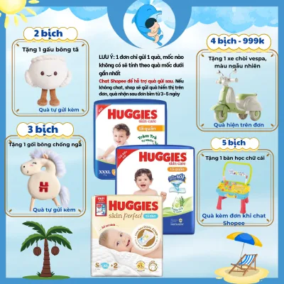 Tã/Bỉm quần Huggies tràm trà tự nhiên Skincare Pants Mega Jumbo M106/L104/XL88/XXL80 [SIÊU NHIỀU MIẾNG] MECAHEO