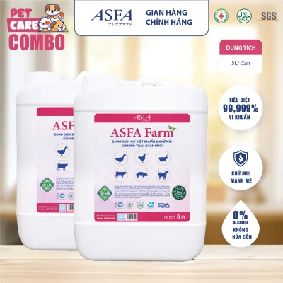 Asfa Farm Cleaning, Disinfecting, Deodorizing Solution for Farms and Livestock 5 Liters