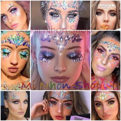 FESTIVAL Đá pha lê sticker dính sẵn loại cao cấp cho makeup nghệ thuật, lễ hội hoá trang, biểu diễn sân khấu…