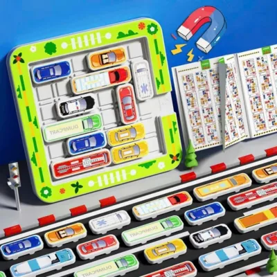 Car Maze Puzzle Toy with 360 and 750 Smart Questions for Children Car Moving Game Vehicles Slide Out of Storage Thinking Toys for Children - Lavi House
