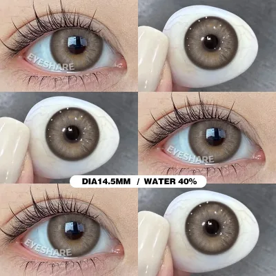 Eyeshare- MỚI 1 Cặp Ống Kính Tiếp Xúc Màu Đen Cho Mắt Mỹ Phẩm Trang Điểm Mắt Sử Dụng Hàng Năm