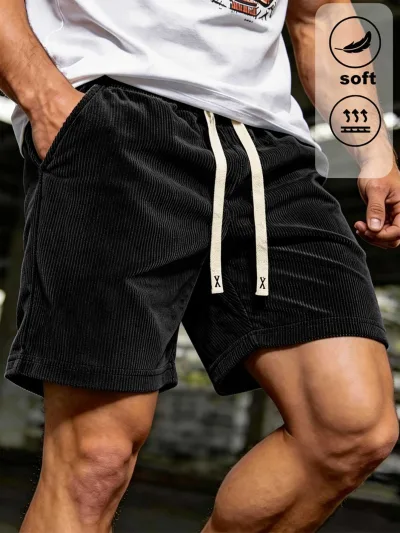 Quần short nam Quần đùi nam Quần nam Quần thể thao nam Quần chạy bộ nam Quần Bermuda nam Quần short mùa hè nam Quần tập gym nam Quần short vải nhung gân Quần short dệt kim