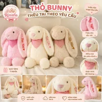 Gấu Bông Thỏ Bunny Thêu Tai Theo Yêu Cầu - Thú nhồi bông quà tặng bé, sinh nhật, người yêu