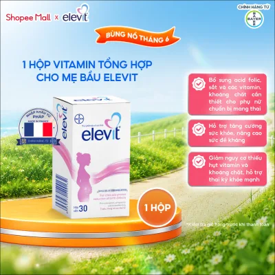 Thực phẩm bảo vệ sức khỏe Elevit 30 Viên bổ sung Acid Folic, Sắt, Canxi, Các Vitamin và Các khoáng chất