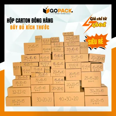 FULL SIZE COMBO 10 Hộp Carton Đóng Hàng thùng giấy carton giá rẻ - GOPACK