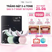 Trắng răng Smilee Extra, bộ kit làm trắng răng từ 2-6 tone tại nhà, bộ quà tặng cho nữ, LIS