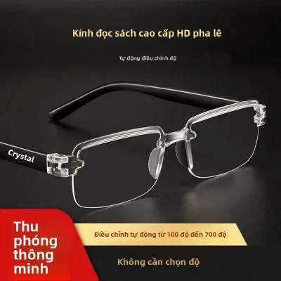 Kính Đọc Sách Zoom Thông Minh Đa Tiêu Điểm Độ Phân Giải Cao Điều Chỉnh Tự Động Tinh Thể Mô Phỏng Dành Cho Người Cao Tuổi Đọc Sách