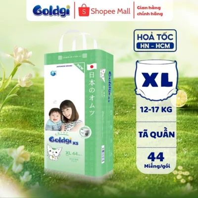 Tã Dán Bỉm Quần Goldgi X5 Nhật Bản Cải Tiến Mới, Siêu Mỏng, Thấm Hút Tốt, Đủ Size Cho Bé