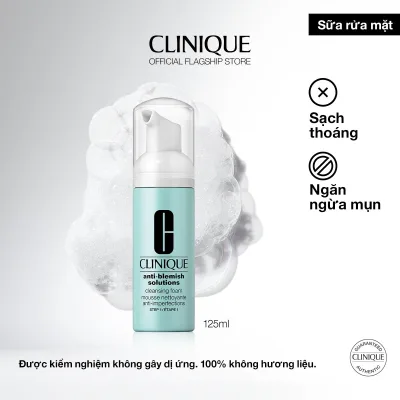 Sữa rửa mặt dạng bọt kiểm soát bã nhờn và giảm mụn Clinique Anti-Blemish Solutions Cleansing Foam 125ml