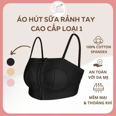 Áo Hút Sữa Rảnh Tay Có Dây Loại 1 - Màu Đen - Freesize Dùng Với Các Loại Máy Hút Sữa