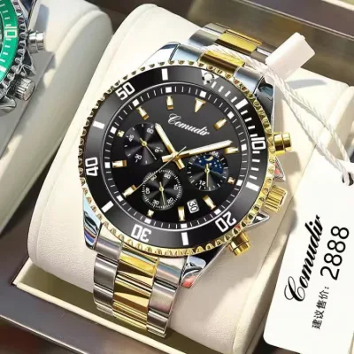 Men's multi-function luminous mesh waterproof watch