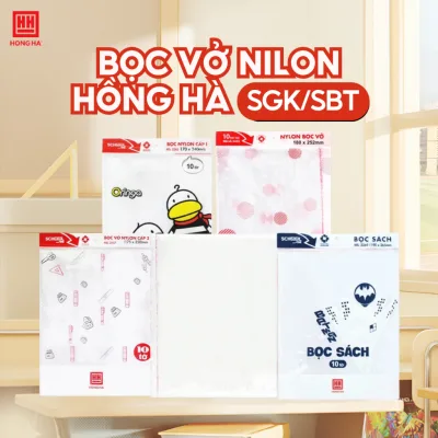 Bọc vở nilon Hồng Hà, bọc SGK, SBT, vở học sinh