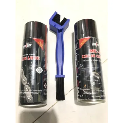 Combo Vệ Sinh & Bảo Dưỡng Sên Xe Thunder MC_40 - Chai Xịt, Dưỡng Sên & Bàn Chải Đa Năng