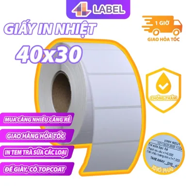 Giấy in tem trà sữa 40x30 (800 tem) giấy in tem dán trà sưa, trà chanh