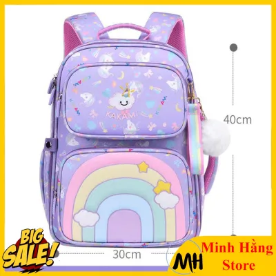 Balo học sinh hình công chúa xinh xắn phù hợp cho bé gái lớp 3- lớp 9, cặp sách trẻ em tiểu học, trung học cấp 1, 2