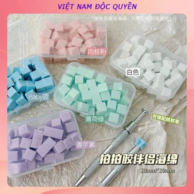 Móng tay nghệ thuật vỗ keo đồng hành miếng bọt biển mini 1cm móng tay nghệ thuật gradient rỗng miếng bọt biển khối đậu phụ khối móng tay nghệ thuật dụng cụ