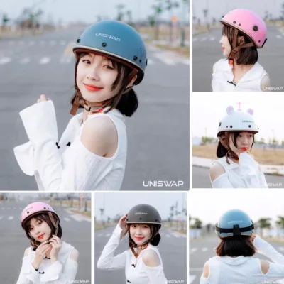 Uniswap Half Helmet Super Lightweight 450g, Wear All Day Without Getting Tired, Breathable, High Quality Abs
