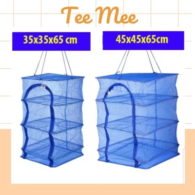 Lồng lưới phơi khô thực phẩm phơi cá chống côn trùng treo 4 tầng để phơi cá khô có thể xếp gọn - Tee & Mee