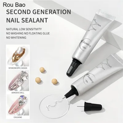Rou Bao 15g Keo Dán Móng Tay Kim Cương Giả Keo Siêu Dính Móng Tay Nghệ Thuật DIY Dụng Cụ