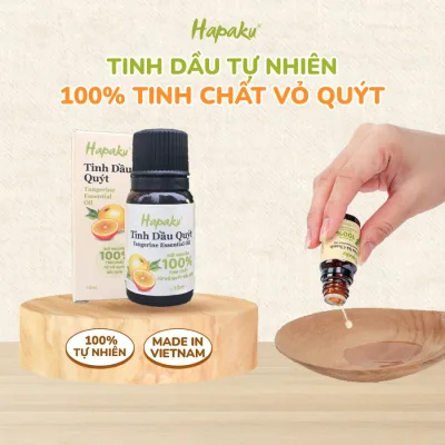 Tinh Dầu Quýt Nguyên Chất Hapaku 10ml, Giúp Dưỡng Tóc Chăm Sóc Da Xông Phòng Thư Giãn