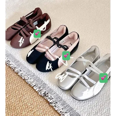 Giày thể thao Sneaker Speed.cat Ballet búp bê, Giày ballet bạc, hồng, nâu xinh xắn, Giày đẹp hot hit