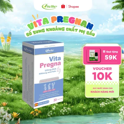 Viên uống bổ bầu Vita Pregnan VitaLife – Bổ sung DHA, vitamin và khoáng chất cho mẹ bầu (30 viên)