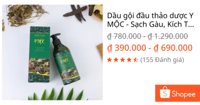 Dầu gội đầu thảo dược Y MỘC - Sạch Gàu, Kích Thích Mọc Tóc, Nấm, Chống Rụng Tóc, Làm Mượt Tóc