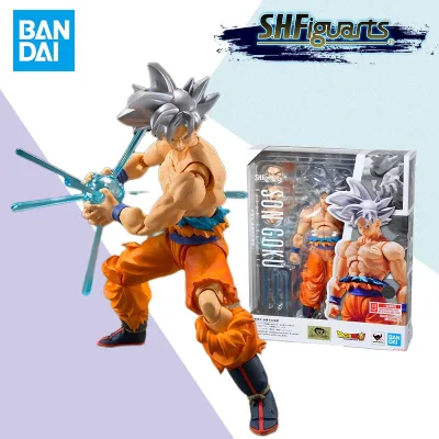 Hộp gốc BANDAI SHF DRAGON BALL Son Goku Ultra Instinct Figure Bộ mô hình hoàn thành Anime Đồ chơi hành động Quà tặng cho trẻ em