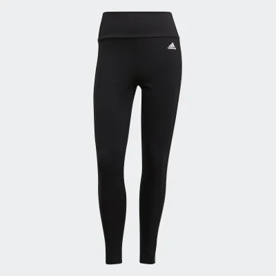 Adidas Workout Sports Leggings 7/8 3 Stripes High Waist Designed to Move Women Black Gl4040