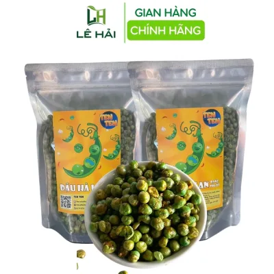 Đậu hà lan rang tỏi ớt 500g Lê Hải loại 1 giòn ngon đậm vị, đồ ăn vặt sài gòn, đảm bảo atvstp