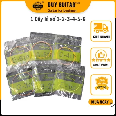 Dây đàn guitar acoustic dây lẻ số 1 2 3 4 5 6 Duy Guitar Store sale rẻ dưới 49k