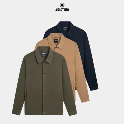 Áo khoác nam 2 lớp ARISTINO cổ Đức chất liệu nhung mềm mại sang trọng lịch lãm - AJK030BZ