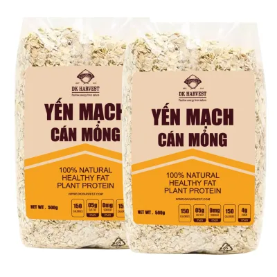 1kg Yến Mạch Cán Dẹt 0.9mm - DK Harvest Nhập Khẩu Úc | Ngũ Cốc Dinh Dưỡng, eatclean