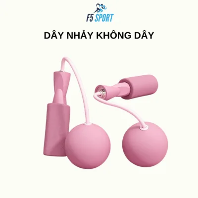 Dây nhảy không dây có tạ chịu lực, dây nhảy tập gym giảm cân đốt mỡ tại nhà tay cầm xốp êm ái