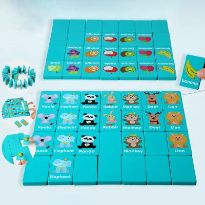 Kid Blocks Seaside Escape Mahjong Gỗ Memory Solitaire Matching Game Đảng Gia Đình Board Trò Chơi Động Vật Giáo Dục Xếp Hình Đồ Chơi