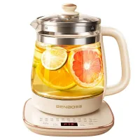 [Phích cắm dẹt] Benbo | Ấm Đun Đa Năng Benbo (Công Nghệ Đức) - Bình Thủy Tinh 2L, Dùng Pha Trà, Hầm Chưng Yến, Dùng Cho Văn Phòng, Gia Đình