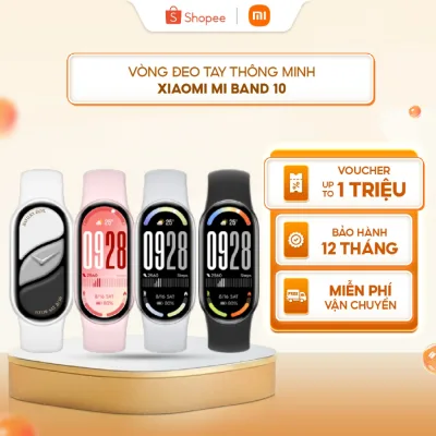 Đồng hồ thông minh Xiaomi Mi Band 10 - Màn hình Amoled 1.72" - Bluetooth 5.4 - Kháng nước 5ATM