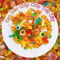 1Kg Kẹo Dẻo Chip Trái Cây Có Nhân Mix Vị, bánh kẹo tết, sinh nhật,dã ngoại