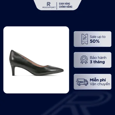 Giày Cao Gót Nữ Rockport Total Motion Cindy Pointy Toe Plain Pump CINDYBLK01 244 | Giày Da Cao Cấp, Êm Nhẹ, Sang Trọng