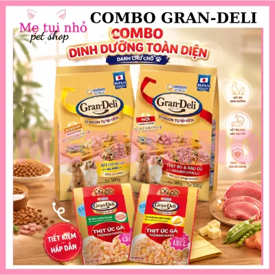 COMBO THỨC ĂN HẠT KHÔ DÀNH CHO CHÓ THÚ CƯNG VÀ THỨC ĂN ƯỚT PATE GRAN-DELI