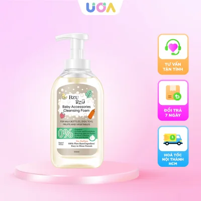 Nước rửa bình sữa và đồ dùng cho bé Bzu Bzu chai 500ml (Ngẫu nhiên)