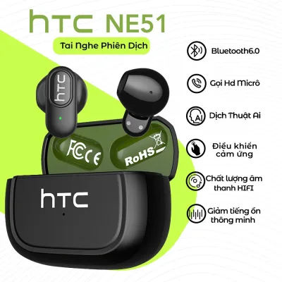 HTC NE51 Tai Nghe Phiên Dịch Chức năng khử tiếng ồn kèm Mic HIFI Stereo Âm trầm tuyệt vời Bluetooth 6.0 IPX5 Chống Nước