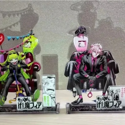 Standee anime Mairimashita! Iruma-kun Mô hình mica trang trí bàn học Iruma Giá Đáo Suzuki Iruma Asmodeus Alice Valac