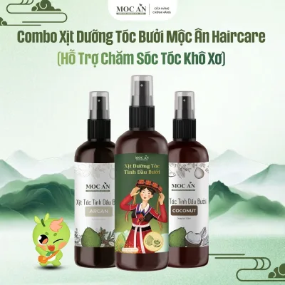 Moc an Haircare Grapefruit Hair Spray Combo – Argan & Coconut Oil | Supports the Care of Dry, Frizzy, and Easily Tangled Hair.