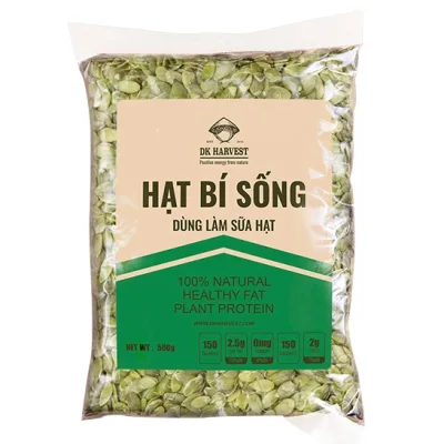 Hạt Bí Xanh Sống DK Harvest - 500g/1kg Làm Sữa Hạt, Salad | Thực Phẩm Giàu Kẽm và Magie, Tốt Cho Tim Mạch