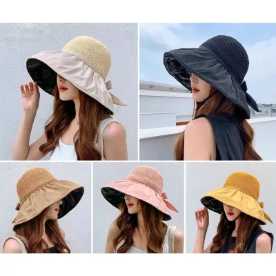 Nón Vành Rộng Màu Chống Nắng Thời Trang Cho Nữ, Mũ nón nữa đầu, nón vành che nắng