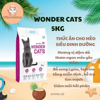 Thức Ăn Hạt Wonder Cats 5kg/S2 Pet V1 5KG Cho Mèo Mọi Lứa Tuổi Đậm Đà Hương Vị