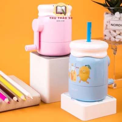 Chuốt bút viết chì quay tay hình ly sinh tố DELI ER101704. - Văn phòng phẩm Thu Thảo