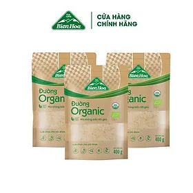 COMBO 3 ĐƯỜNG ORGANIC BIÊN HÒA TÚI 400GR/túi